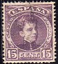 Spain 1901 Alfonso XIII 15 CTS Purple Brown Edifil 245. España 1901 245 u. Uploaded by susofe